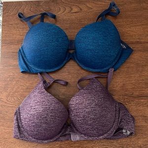 Two Victoria Secret padded perfect coverage bra